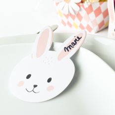 Printable Easter Bunny Place Card – Cute Table Name Tag cut file