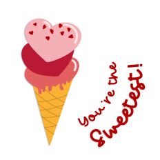Heart-shaped Ice Cream - You're the Sweetest