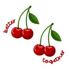 Better together Cherries - Perfect design for twins’ T-Shirts