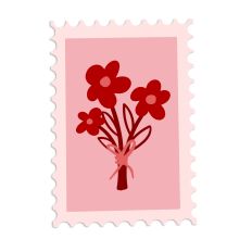 Cute Flower Design on a stamp - Perfect for Valentine’s day