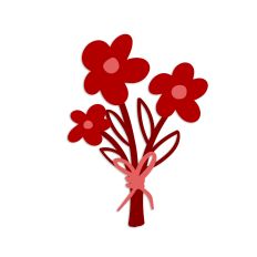 Bouquet of flowers, die cut file