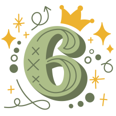 Handlettered Number 6 - Cut File for sixt Birthday