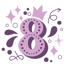 Handlettered Number 8 - Cut File for Eighth Birthday