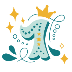 Handlettered Number 1 - Cut File for First Birthday