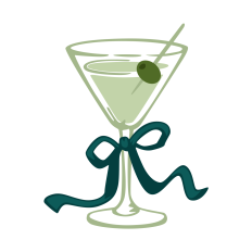 Martini Glass with Bow