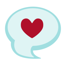 Heart in Speech Bubble