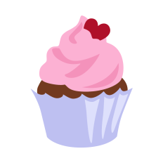 Heart Cupcake
