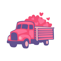 Truck Filled with Hearts