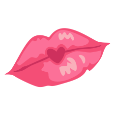 Lips with Heart