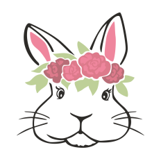 Bunny with Flower Crown