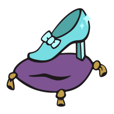 Princess Slipper on Pillow