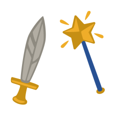 Magic Wand and Sword