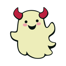 Ghost with Devil Horns