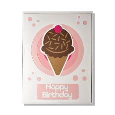 Ice Cream Cone Layered Greeting Card SVG Cut File