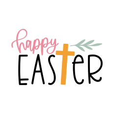 happy easter with cross