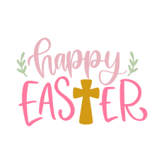 happy easter with cross