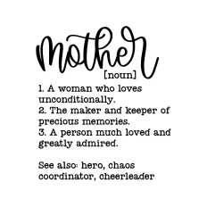 mother definition typography