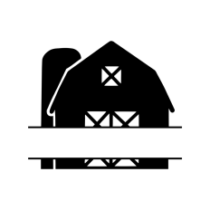 Barn split border monogram