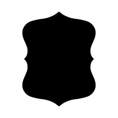 Fancy blank label shape