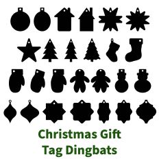 HNC Christmas Gift Tag Dingbat Fonts