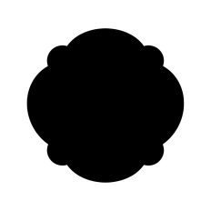 Round blank label shape