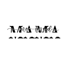 one loved mama split monogram