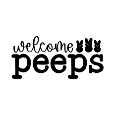 Welcome peeps cute easter design