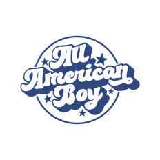 All American boy retro 4th of July design