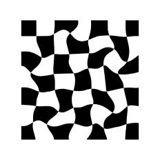 Retro wavy checkers