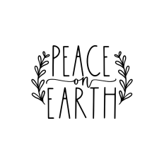 peace on earth christmas ornament design