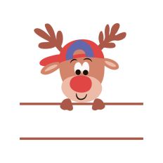 Christmas Reindeer Name Frame