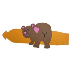 Cute Bear Napkin Ring Layered Paper Craft