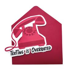 Retro Phone Greeting Card With Funny Saying