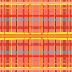 Plaid, Yellow, Rosy Red and Orange Colorful Pattern for Fillable Shapes and Backgrounds