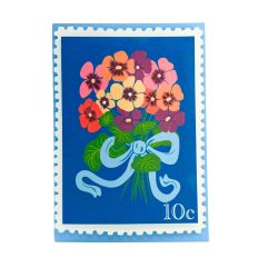 Nasturtium Postage Stamp Layered 3D Card
