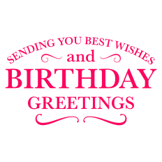 Sending You Best Wishes and Birthday Greetings Sentiment