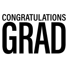Congratulations Grad Greeting Card Sentiment for Graduation