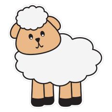 Cute Lamb Sticker for Easter and Spring
