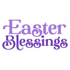 Easter Blessings Greeting Card Sentiment