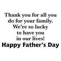 Father's Day Greeting Card Sentiment