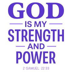 God is My Strength and Power Scripture Sentiment