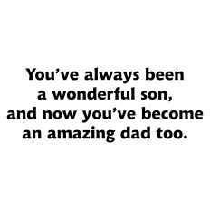 Happy Father's Day for Son Greeting Card Sentiment