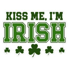 Kiss Me I'm Irish Sticker for St. Patrick's Day
