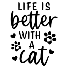 Life is Better with a Cat Sentiment