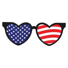 Patriotic Heart Shaped American Flag Sunglasses