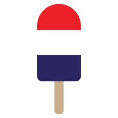 Patriotic American Flag Popsicle