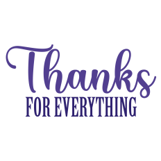 Thanks for Everything Card Sentiment