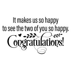 Wedding or Engagement Greeting Card Sentiment