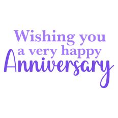 Wishing You a Very Happy Anniversary Sentiment