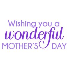 Wishing You a Wonderful Mother's Day Greeting Card Sentiment